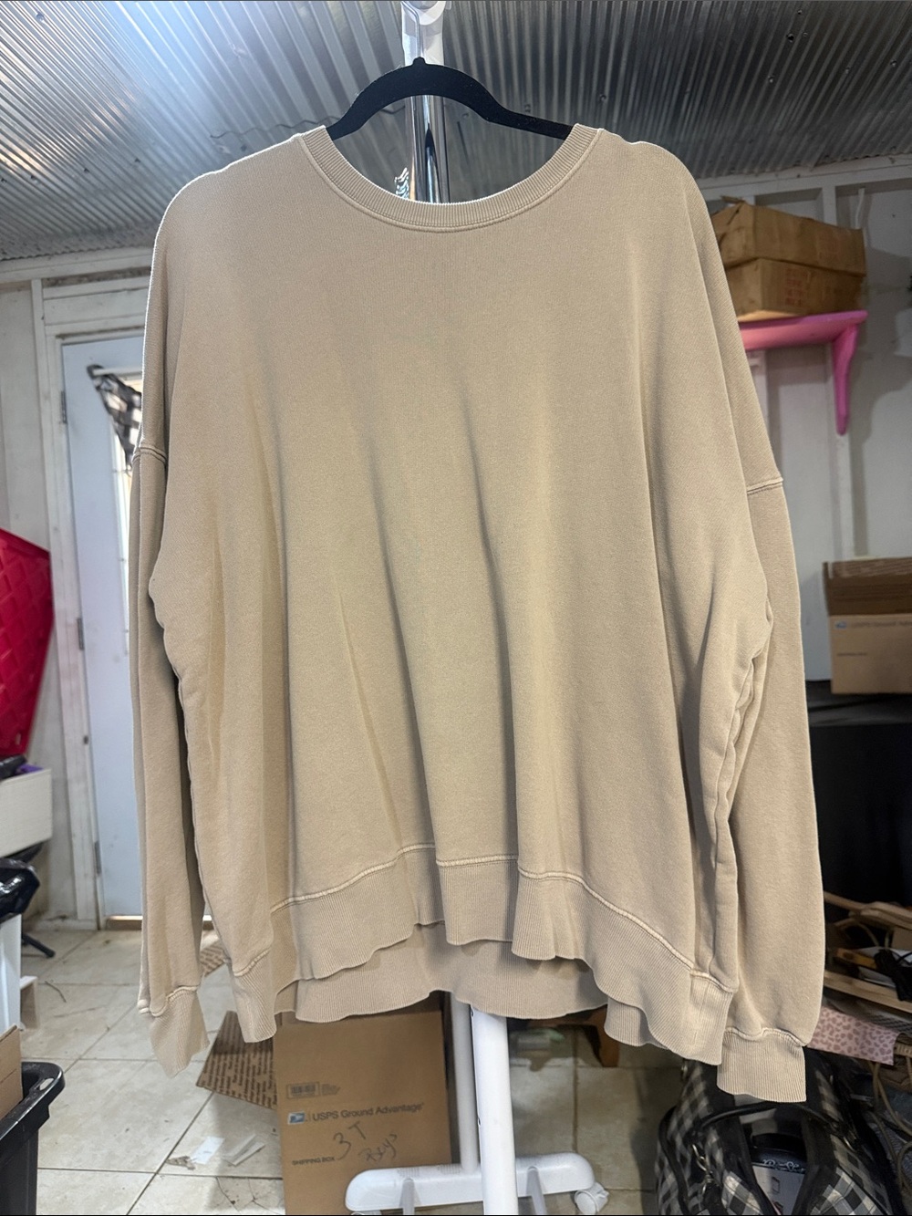 wild fable Beige Crewneck Sweatshirt